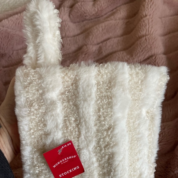 WONDERSHOP FAUX FUR CHRISTMAS STOCKING NWT - Picture 3 of 9